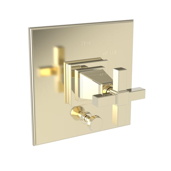 Newport Brass Balanced Tub & Shower Diverter Plate With Handle in French Gold (Pvd) 5-3152BP-24A - main